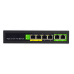 4 x 10/100M PoE Port + 2 x 10/100M Uplink Port, 65W Unmanaged PoE Switch - POE-2006-4E65