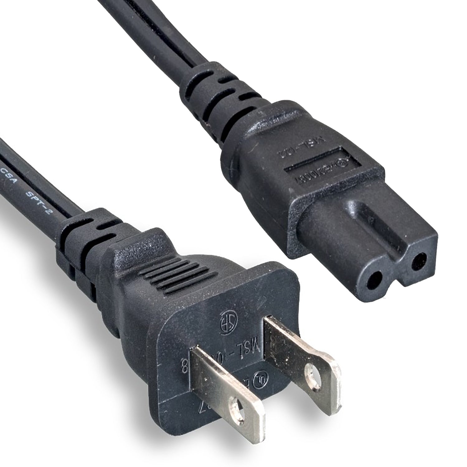 2-Prong Polarized Notebook Power Cord (IEC320 C7 to NEMA 1-15P
