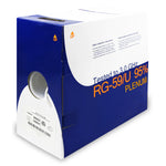 1000Ft RG-59/U 95% Dual Shield Plenum (CMP) Coaxial Cable White