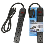 6-Outlet Surge Protector With 3-Foot Cord SP5001BK
