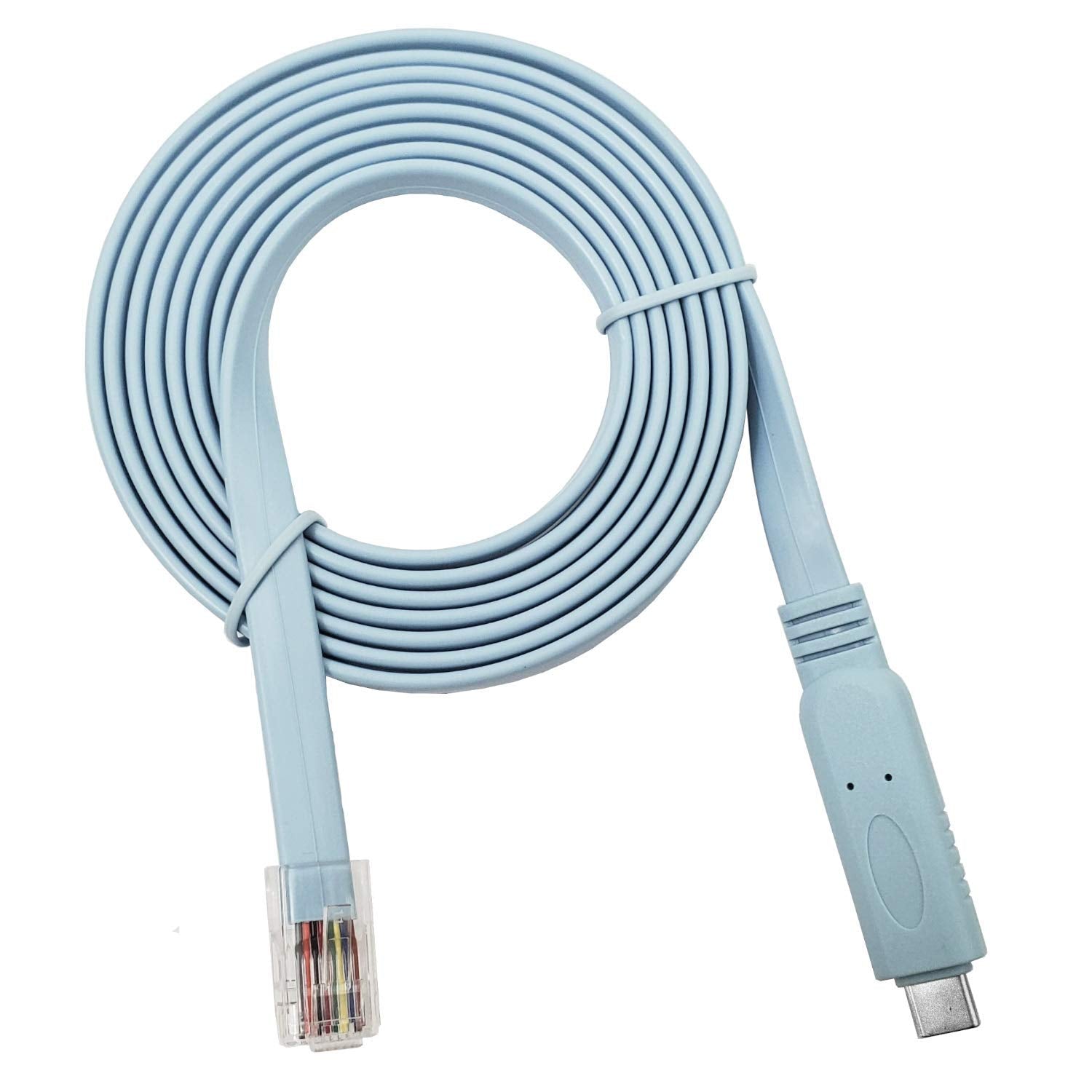 6Ft USB-C to RJ45 Cisco Compatible Console Cable Blue– EAGLEG.COM