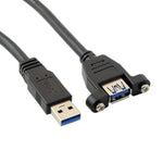 USB 3.0 Panel Mount Extension Cable