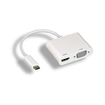 USB-C 3.1 to HDMI+VGA Multiport Adapter White