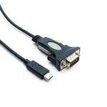 USB2.0 Type C to DB9-Male RS232 Serial Adapter Cable w/FTDI Chipset USBC-DB9T