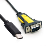 USB2.0 Type C to DB9-Male RS232 Serial Adapter Cable w/Prolific Chipset PL2303TA USBC-DB9T