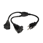 6Ft PC Y Power Cord 5-15P to C-13 Black SJT 18/3 - EAGLEG.COM
