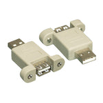 USB 2.0 Panel Mount Gender Changer Type A Male to A Female - EAGLEG.COM