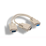 6 inches RS-232 DB9 Female to Male x 2 Splitter Cable - EAGLEG.COM