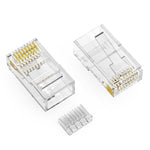 RJ45 CAT5E Plug Solid 3Prong 50 Micron w/Inserter 100pk 101225