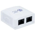 Cat.5e 2-Port Surface Mount Box White 101902WT