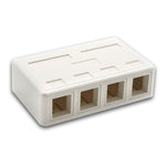 4 Port RJ45 Surface Mount Box White (Box Only) 101915WT