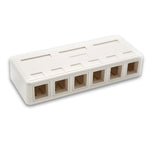 6 Port RJ45 Surface Mount Box White (Box Only) 101916WT