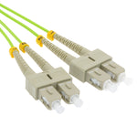 SC/UPC-SC/UPC OM5 Multimode Duplex Green Fiber Optic Patch Cable
