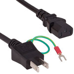 6Ft 18AWG Japan Power Cord IEC-60320-C13 to JIS 8303 Non Polarized w/Ground - EAGLEG.COM