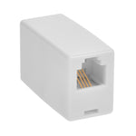 RJ11 Modular Inline Coupler Reverse White