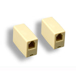 RJ12 Modular Inline Coupler Reverse, Ivory - EAGLEG.COM