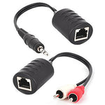 3.5mm Stereo to RCA Red White Audio Over Cat5 Cat5e Cat6 - EAGLEG.COM