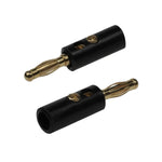 Banana Plug Gold Plated Plastic Black