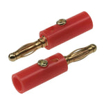Banana Plug Gold Plated Plastic Red