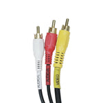 12Ft Premium 3 RCA Composite Video + Audio Cable Gold Plated - EAGLEG.COM