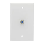 F Coupler Wall Plate White 3GHz Rated - EAGLEG.COM
