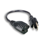 1Ft 16AWG Power Cord Extension NEMA 5-15P to 5-15R