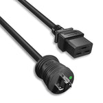 6Ft 12AWG Hospital Grade Power Cord NEMA 5-20PHG to IEC-60320-C19 210254BK