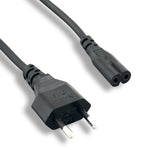 6Ft 18AWG European Power Cord CEE 7/16 To IEC-60320-C7, Non Polarized - EAGLEG.COM