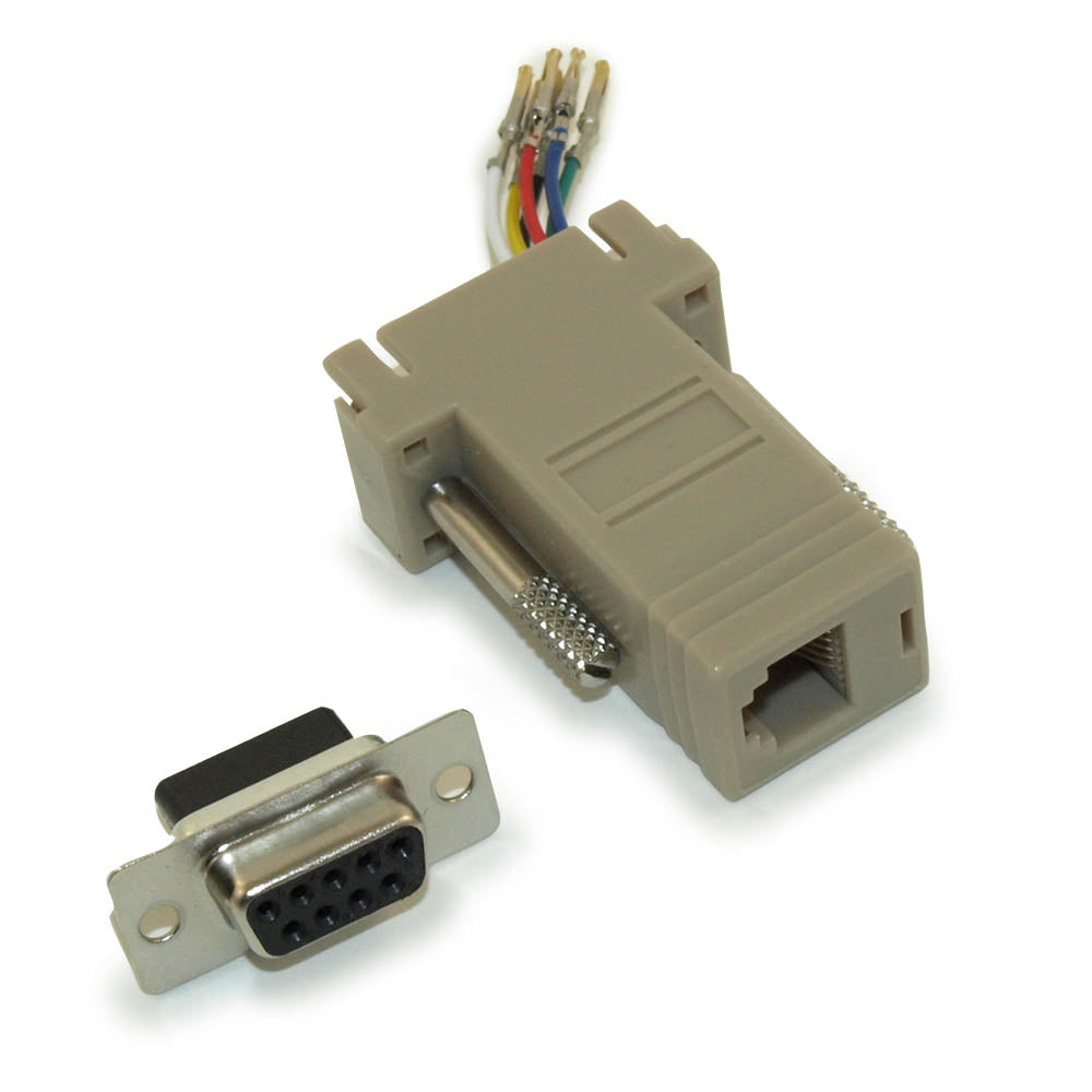 DB9 Female to RJ45 Modular Adapter | DB9 RS232 to RJ45 Converter ...