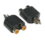 RCA Plug to 2 x RCA Jack Adapter - EAGLEG.COM