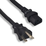 6Ft 14AWG 15A 250V AC Power Cord NEMA 6-15P To C13