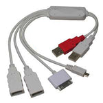 4 Port USB2.0 Squid Hub, iPod/Micro/A-Female x 2 - EAGLEG.COM