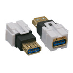 USB 3.0 Type A to A F/ F Keystone Jack - EAGLEG.COM