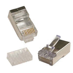RJ45 Cat.6 Shielded Plug Stranded 50 Micron w/Inserter 100pk - EAGLEG.COM