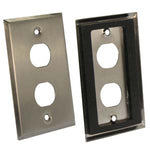 2-Port Single Gang Stainless Steel Wallplate with Water Seal - EAGLEG.COM