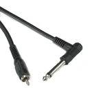 Right Angle 1/4" to Mono RCA Male Cable - EAGLEG.COM