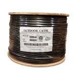 1000Ft Cat5e UTP Direct Burial Outdoor Network Bulk Cable Black - EAGLEG.COM