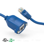 1Ft Cat6 Panel Mount Extension Ethernet Cable Blue - EAGLEG.COM