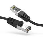 6Ft Cat7 Shielded Ethernet Cable (SSTP) 600MHz Booted Black