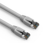 2Ft Cat8 S/FTP Ethernet Network Cable 2GHz 40G Booted 24AWG Gray