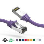 5Ft Cat8 S/FTP Ethernet Network Cable 2GHz 40G Booted 26AWG Purple