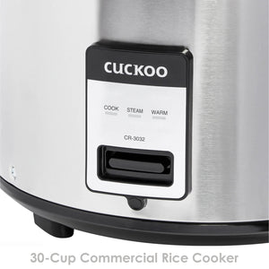 Cuckoo CR-3032, 30-Cup (Uncooked) Commercial Rice Cooker & Warmer, Nonstick Inner Pot