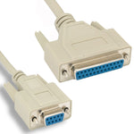DB9 Female to DB25 Female Null Modem Cable - EAGLEG.COM