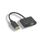 DisplayPort To HDMI+VGA Adaptor Cable with Latches Black - EAGLEG.COM