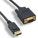 6Ft Premium Display Port to VGA Cable Male to Male 28AWG - EAGLEG.COM