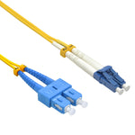 LC/UPC-SC/UPC SingleMode Duplex OFNR 2.0mm 9/125 Fiber Optic Patch Cable LCU-SCU-S1M