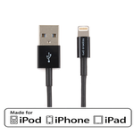 3Ft USB Charge/Sync Lightning Cable Black with MFi Certified - EAGLEG.COM
