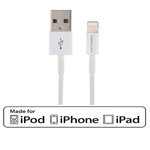 3Ft USB Charge/Sync Lightning Cable White with MFi Certified - EAGLEG.COM