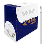 1000Ft RG6 BC Quad Shield Plenum (CMP) Coaxial Cable White