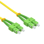 SC/APC-SC/APC SingleMode Duplex OFNR 2.0mm 9/125 Fiber Optic Patch Cable SCA-SCA-S1M